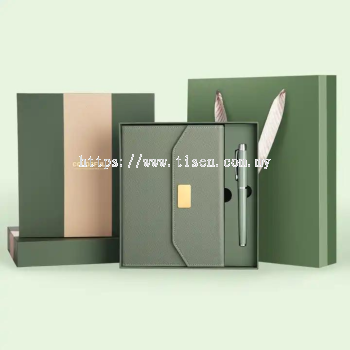 A5 Business Custom PU Leather Notebook Gift Set