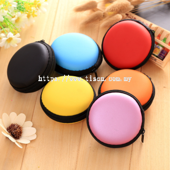 Customized Round Shape Data Cable and Earphone case