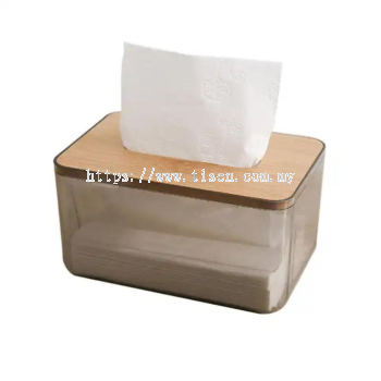 Custom Logo Wooden Tissue Box Organizer