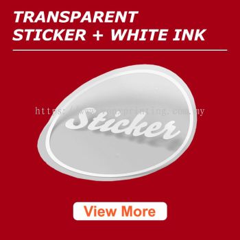 Transparent Sticker + White Ink