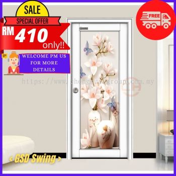 ART FIBRE TOILET SWING DOOR, ALUMINIUM DOOR {4 1/2"Frame}Size : 36" x 84"