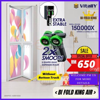 VITALLY BI FOLD KING AIR TOILET DOOR, ALUMINIUM DOOR (CUSTOM MADE)