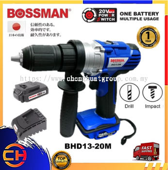 BOSSMAN BHD13-20M 20V GERUDI TUKUL TANPA WAYAR