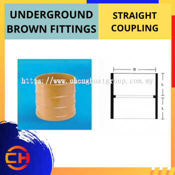 UNDERGROUND BROWN FITTINGS STRAIGHT COUPLING [4'']