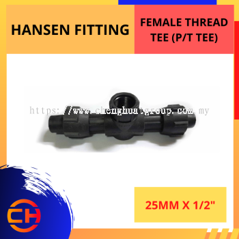 HANSEN FITTING FEMALE THREAD TEE 1/2' (P/T TEE)