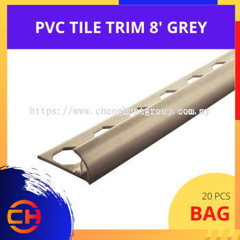 PVC TILE TRIM 8' GREY