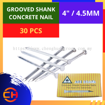 ACE BRAND GROOVED SHANK CONCRETE NAIL [4'']