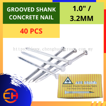 ACE BRAND GROOVED SHANK CONCRETE NAIL [1.0'']