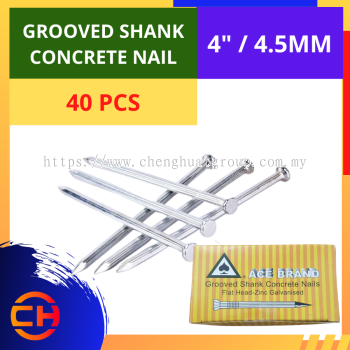 ACE BRAND GROOVED SHANK CONCRETE NAIL [4'']