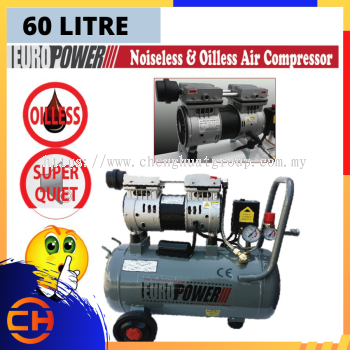 EUROX EUROPOWER EAX5060/EAW5060 PEMAMPAT UDARA JENIS TANPA BUNYI & TANPA MINYAK 60 LITRE 550W 