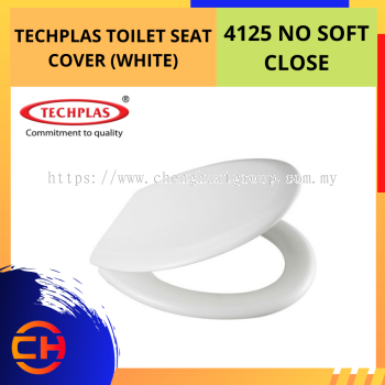 TECHPLAS PENUTUP TEMPAT DUDUK MANGKUK TANDAS 4125 NO SOFT CLOSE [PUTIH]