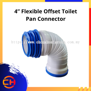 FLEXIBLE OFFSET TOILET PAN CONNECTOR [4"]