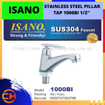 ISANO STAINLESS STEEL PILLAR TAP* 1/2'' [1000BI]