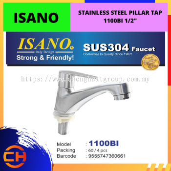 ISANO STAINLESS STEEL PILLAR TAP* 1/2'' [1100BI]