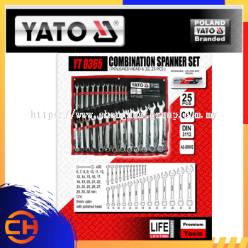 YATO PROFESSIONAL COMBINATION SPANNERS SET 25PCS 6-32MM [YT0365]