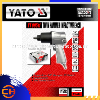 YATO AIR IMPACT WRENCH 1/2 TWIN HAMMER [YT09511]