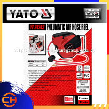 YATO AUTO RETRACTABLE PNEUMATIC AIR HOSE REEL 8MM X 10METRE [YT24242]