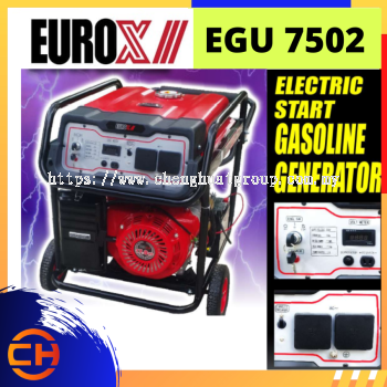 EUROX 6KW 汽油发电机 C/W 电动启动轮手柄重型 [EGU 7502]