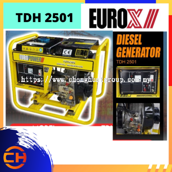 EUROX 4 STROKE DIESEL GENERATOR WITH WHEELS 2000W 3000RPM 3.4HP [TDH2501]