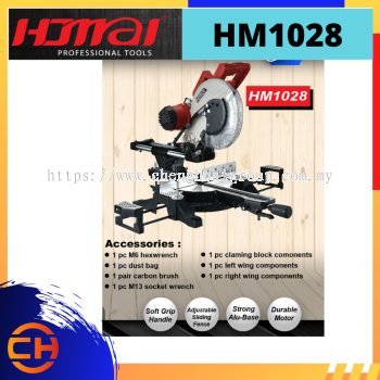 HOMAI DUAL SIDE BELT COMPOUND MITRE SAW 1650W 6000R/MIN 10'' [HM1028]