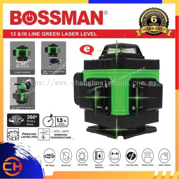 BOSSMAN ECO-SERIES BGE-012 / BGE012 12 Line (3D) Green Laser Level Machine