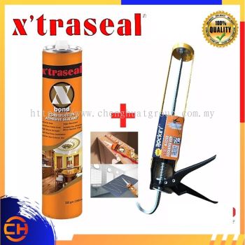 XTRASEAL X BOND CONSTRUCTION ADHESIVE SEALANT WITH SILICONE CAULKING GUN