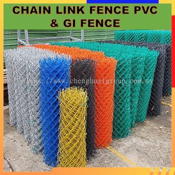 CHAIN LINK FENCE PVC & GI FENCE (PAGAR) 45 feet