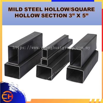 MILD STEEL HOLLOW/SQUARE HOLLOW SECTION/BESI HOLLOW 3" X 5" X 6MTR (75MM X 125MM )(2.3MM/3.0MM/4.0MM/4.5MM/5.0MM/6.0MM+/-)