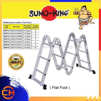 Sumo King (Flat Foot) - Aluminium Multi Purpose Ladder - Tangga Aluminium