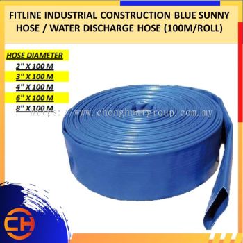 FITLINE INDUSTRIAL CONSTRUCTION BLUE SUNNY HOSE / WATER DISCHARGE HOSE (100M/ROLL)