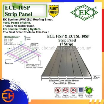 Helaian Bumbung EK Ecoline uPVC (SL) ECL 10SP & ECTSL 10SP (7 Jalur) Panel Jalur