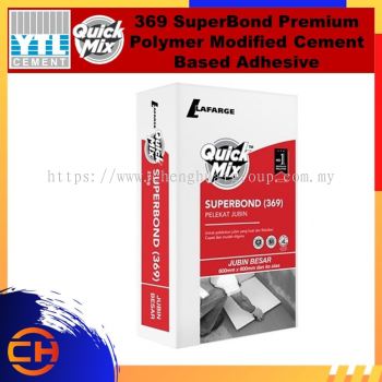 YTL QuickMix 369 SuperBond Premium Polimer Diubah Suai Berasaskan Pelekat Berasaskan Simen Untuk Jubin Lantai & Dinding 25KG