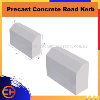 Precast Concrete Road Kerb 24'' (L) x 6'' (W) x 12'' (H) ( DBKL ) 300MM X 150MM X 600MM