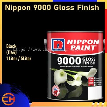 Nippon 9000 光泽木材和金属漆 1L/5L 黑色 (1144)