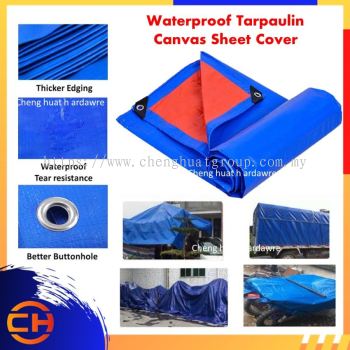 Canvas Blue Orange PE Tarpaulin /Kanvas Biru Oren /Kain Kalis Air (READY STOCK)