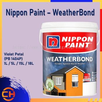 Nippon Paint Weatherbond (WB) Dinding Luar 1L/5L/18L PETAL VIOLET (PB 1404P)