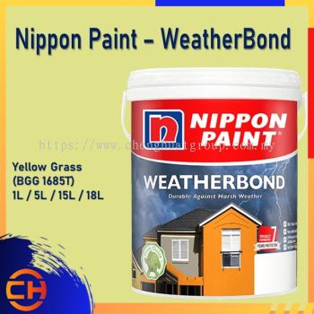 Nippon Paint Weatherbond (WB) Dinding Luar 1L/5L/18L RUMPUT KUNING (BGG 1685T)