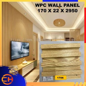 WPC Wall Panel c/w PVC Surface/ Wall Paper/ Panel Dinding 长城板/装饰墙/吊顶  170 X 22 X 2950MM CODE : 1706