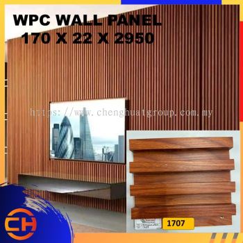 WPC Wall Panel c/w PVC Surface/ Wall Paper/ Panel Dinding 长城板/装饰墙/吊顶  170 X 22 X 2950MM CODE : 1707