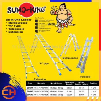 Sumo King All In One Aluminum Ladder Foldable Multipurpose Ladder Heavy Duty Tangga Lipat Serbaguna