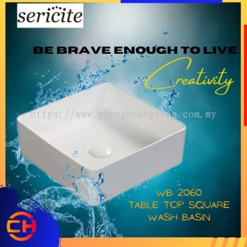 SERICITE WB 2060 Table Top Square Wash Basin