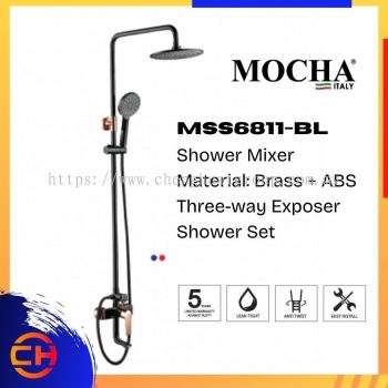 MOCHA MSS6811-BL 3-Way Exposed Shower Mixer Set