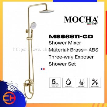 MOCHA  MSS6811-GD 3-Way Exposed Shower Mixer Set