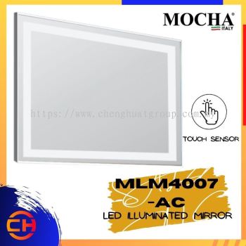 MOCHA  MLM4007-AC Silver Frame LED Illuminated Mirror (Touch Sensor)