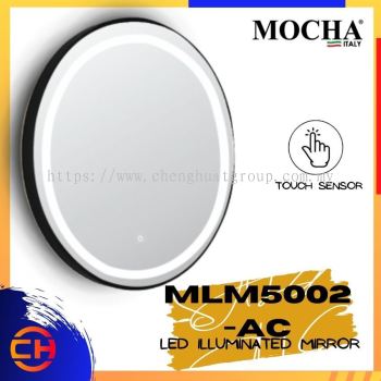 MOCHA MLM5002-AC Black Frame LED Illuminated Mirror - Matte (Touch Sensor)