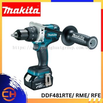 Makita DDF481RTE/ RME/ RFE 13mm (1/2") 18V Cordless Driver Drill