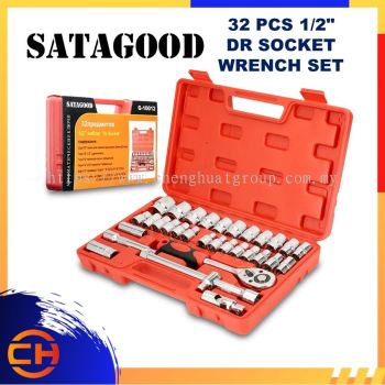 Set Sepana Set Alat Set SATAGOOD 32 pcs Ratchet Box Socket Set Box Set Spanner