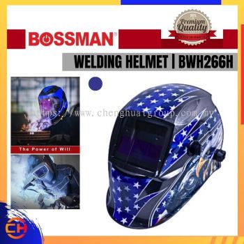 HELMET KIMPALAN AUTO GELAP BOSSMAN BWH266H REKA BENTUK KHAS ( BIRU )