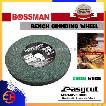 BOSSMAN BG62060/ 80/ 100/ 120 150MM Roda Pengisar Bangku Hijau (60#~120#)