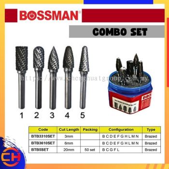 BOSSMAN TCT CARBIDE BTB3310SET/ BTB3610SET/ SET KOMBO BTB5SET